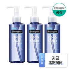 뉴트로지나 딥 클린 클렌징오일, 200ml, 3개