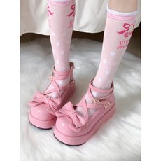 코스프레 스위트티 파티 소녀 신발 공주 컨셉 일본 스타일 통굽 구두