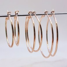 써지컬스틸 원터치 링귀걸이 베이직 링귀걸이[3cm 4cm 5cm 6cm 7cm 8cm]