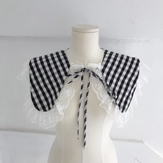 보블리에 / 레이어드 레이스 빅 카라 케이프