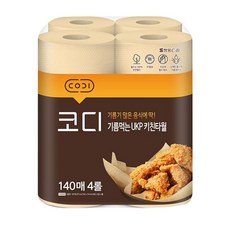 코디 기름먹는 키친타올140매 x 4롤, 1개