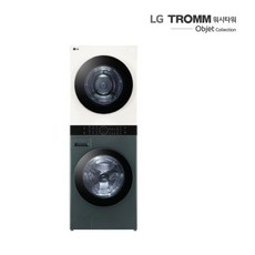 24년 최신 LG 오브제 워시타워 22kg+25kg 그린 베이지 WL22GEHU