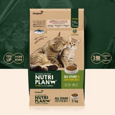 동원 뉴트리플랜 플러스 전연령 고양이사료 5kg 10kg 15kg, 참치, 3개