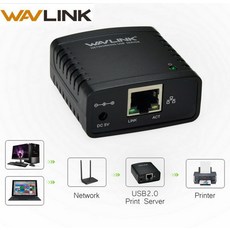 Wavlink usb 2.0 네트워크 lrp 인쇄 서버 usb 허브 100 mbps 공유 lan 네트워킹 프린터 windows 용 전원 어댑터 eu/us/uk 플러그|USB 허, 1개, EU plug, 단일