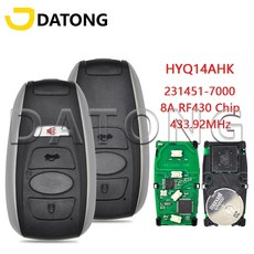 자동차디지털키 스마트키 차량 원격 Datong World 자동차 리모컨 키 스바루 포레스터 임프레자 XV BRZ 레거시 2314517000 8A 43392MHz 14AHK 키리스 고 카드, 1)3 BT, 1개