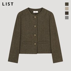 [리스트(LIST)] 울 블렌드 칼라리스 자켓_TWWJKO72020