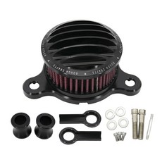 블랙 에어 필터 오토바이 흡기 공기 청정기 시스템 sportster xl iron 883 xl1200 48 72 2004-2014 filtre a air moto, 검은색, 1개
