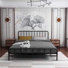 침대프레임 방문설치 매트리스 킹 침대 슈퍼싱글 모던, 금 1500mmx2000mm