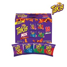 타키스 푸에고 블루히트 또띠아 칩 버라이어티 팩 511.2g, fuego + blue heat + nitro + crunchy fajitas, 1개