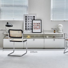 USM HALLER SIDEBOARD, . + 캐비닛B타입L225*W40*H52.5cm드롭다운