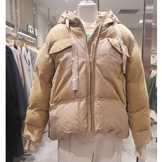 온앤온 온앤온 코듀로이배색 후드 패딩점퍼