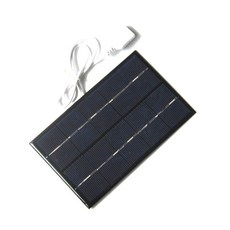 태양광 패널 휴대용 5W 5V 진정한 배터리 충전기 DIY USB 포트 야외 충전 보드 휴, 1개
