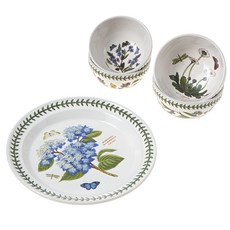 PORTmeIRION 波特玫琳恩 植物園入門餐具, B, 小碗 2入+大碗 2入+大盤子, 1組