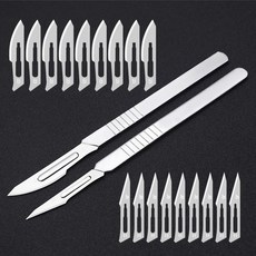 10pcs 11 23 카본 스테인리스 스틸 나이프 수술용 메스 블레이드가 DIY 절단 도구 동물 조각 조각칼, 01 11