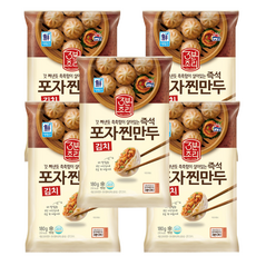 사조대림 김치 포자찐만두 180g x5개 전자레인지 한입만두 편의점만두, 5개