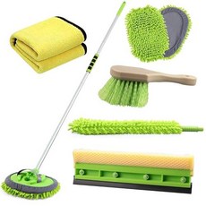 NOEAIKE Car Wash KitGlassWindow Cleaner with 62 Extension PoleCleaning Kit with Soft Mop SpongeWinds, 1개
