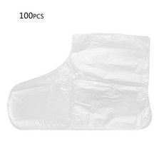 100pcs 일회용 플라스틱 발 커버 투명 파라핀 목욕 라이너 백 부티