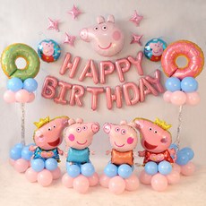 파티용데코용품 1생일 인테리어 돌 소품 모임 장식 흔들시계 테이블세팅 거실 장소 공기충전 무도회 보, T05-남색 열 생일 세트 5: