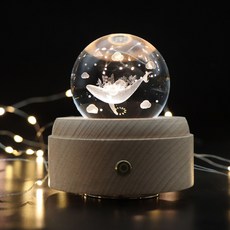  칼달비츠 신혼부부 집들이선물 LED 터치 무드등 오르골, 돌고래(Merry go round Of Life) 