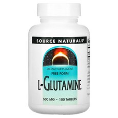 1+1 소스 내추럴스 L-글루타민 500mg 100 타블렛, 1개, 100정