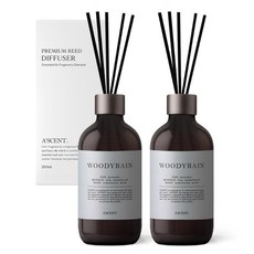 1+1 에이센트 네이처 디퓨저 실내방향제 200ml 2개 세트, 우디레인