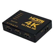 HDMI 5대 입력 장치 1대 모니터 TV 빔프로젝터 출력 스위치 무선 리모컨, 1개