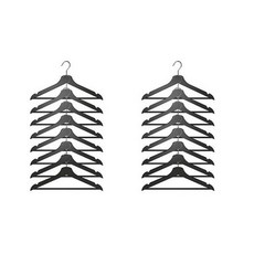 [이케아] 원목 나무 옷걸이 - 부메랑 2세트 (16개) / 내추럴 검정 / Natural Black / Clothes Hanger - Bumerang, 검정 (Black)