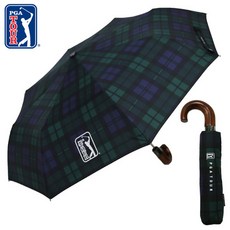PGA 1+1 3단자동글렌체크우드우산+3단자동글렌체크우드우산 3단우산