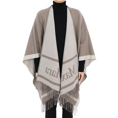 디몬트 24 S/S 막스마라 여성 프린지 디테일 케이프 숄 자켓(진베이지) 2414731051600 200 002