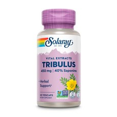 솔라레이 트리뷸러스 추출물 450mg 베지테리안 캡슐, 60정, 1개