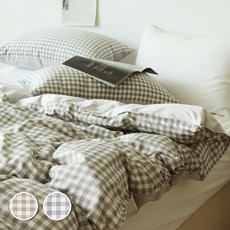 깅엄체크이불커버