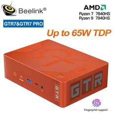 미니컴퓨터 데스크탑 미니PC Beelink GTR7 프로 게이밍 라이젠 9 7940HS 최대 65W TDP 지지대 NVME SSD 오버클럭 7 7840HS, 없음, 없음, 1)R7 7840HSBlue  32G1T