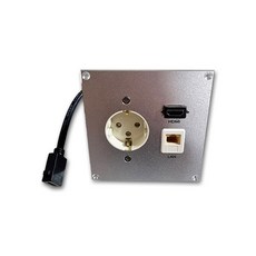 신길전자 벽면 HDMI LAN 전원 알루미늄 판넬 월플레이트 인테리어콘센트 인터넷선 연결, 1개