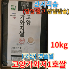 [국내산 / 2023년 햅쌀] 고양가와지1호쌀 10kg BEST찰진밥 도시락밥 아이들밥 신토불이 자연인밥 가와지쌀 가와지 고양가와지쌀 가와지1호 고양쌀 가와지1호쌀 고양가와지