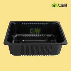 [그린몰]실링용기 23197 2000ml 검정 100개 JH