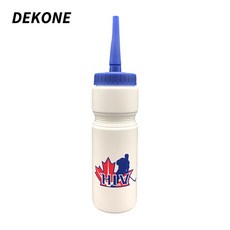 하키 물병 흰색 HDPE 플라스틱 없음 BPA 스포츠 아이스 하키 축구 라크로스 병 클래식 확장 팁 디자인 스포츠 기어