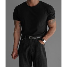 바우로 프로덕트 BOWLOW PRODUCT 프리미엄 코튼 머슬핏 반팔 티셔츠 블랙