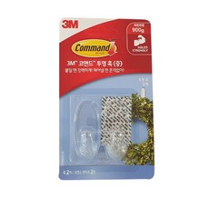 3M 코맨드 투명 훅 중 2개입제한하중 900g_SW216 imj*39729Bv, 본상품선택, 1개 - 3m