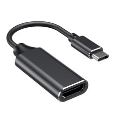 Real USB C타입 to HDMI 변환젠더 맥북 노트북 컨버터 18CM 블랙 RL001 - 컨버터