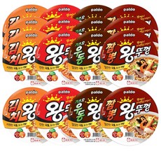 팔도 왕뚜껑4종(왕뚜껑6+김치왕뚜껑4+짬뽕왕뚜껑4+우동왕뚜껑4) 총18입, 18개