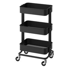 이케아 ikea 로스코그 국민 기저귀함 다용도 카트 보관함 아기 트롤리, 블랙