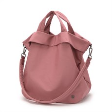룰루레몬 Lululemon 피트니스 레저 요가 스포츠 토트백 분리형 숄더 스트랩 싱글 숄더 메신저 캐주얼 백팩, 블랙 (재고 확보)