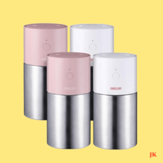  디디오랩 무선 가습기 스텐 미니 DHF-K55SW 550ml 3.7V x 2대 사무실 휴대용, DHF-K55SW x 2 2대(화이트/핑크) 