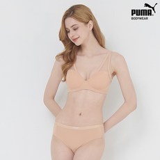 푸마바디웨어 푸마 여성 에센셜 2차 브라팬티 베이지