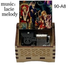오르골 Color Print Wooden Lacie Melody Every Time You Kissed Me wind up Music Box girlfriend girls Chri, [07] green