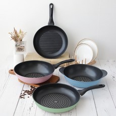 스위스투가르투 다이아몬드코팅 28cm 후라이팬 1+1, 상세설명 참조, 05_스위스투가르투 그릴팬 28cm/04_스위스투가르투 궁중팬 28cm