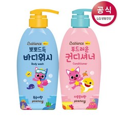 베비언스 핑크퐁 뽀뽀드득 바디워시 380ml+부드러운 컨디셔너 380ml, 단품없음