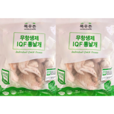 목우촌 무항생제 IQF 통날개(냉동), 2개
