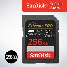 샌디스크코리아 공식인증정품 Extreme Pro 익스트림 프로 SDXC UHS-2 SD메모리카드 UHS-II V60 SDXEP 256GB, 1개 256기가