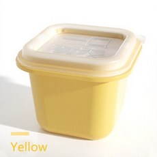 실리콘 스 큐브 금형 6 구획 부드러운 바닥 빠른 냉동 과일 스 큐브 메커니즘 뚜껑이있는 얼음 트레이 주방 도구 여름 음료, 노란색 그리드 1개